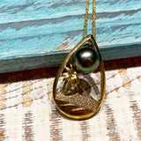 Tahitian Pearl Diamond Head Pendant Pendant Island by Koa Nani 
