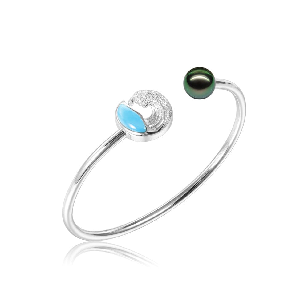 Tahitian Pearl Ocean Wave Bangle Bangle Island by Koa Nani 