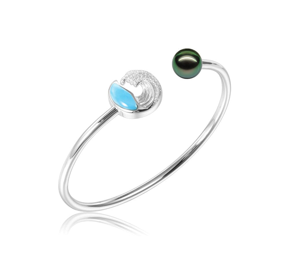 Tahitian Pearl Ocean Wave Bangle Bangle Island by Koa Nani 