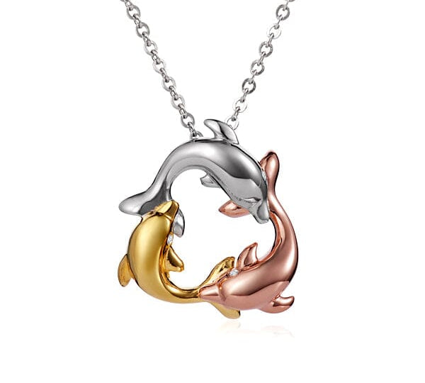 Tri-Color Nai'a Infinity Pendant Pendant Island by Koa Nani Small 
