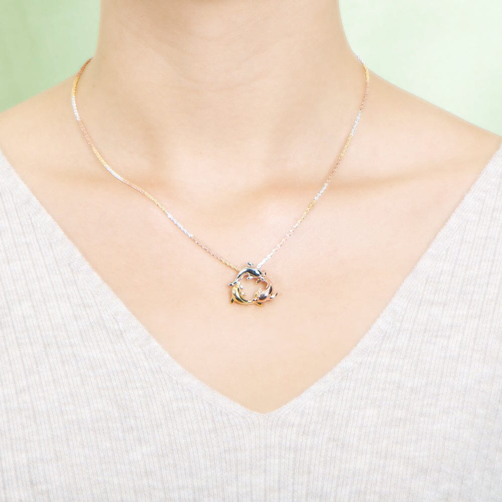 Tri-Color Nai'a Infinity Pendant Pendant Island by Koa Nani 