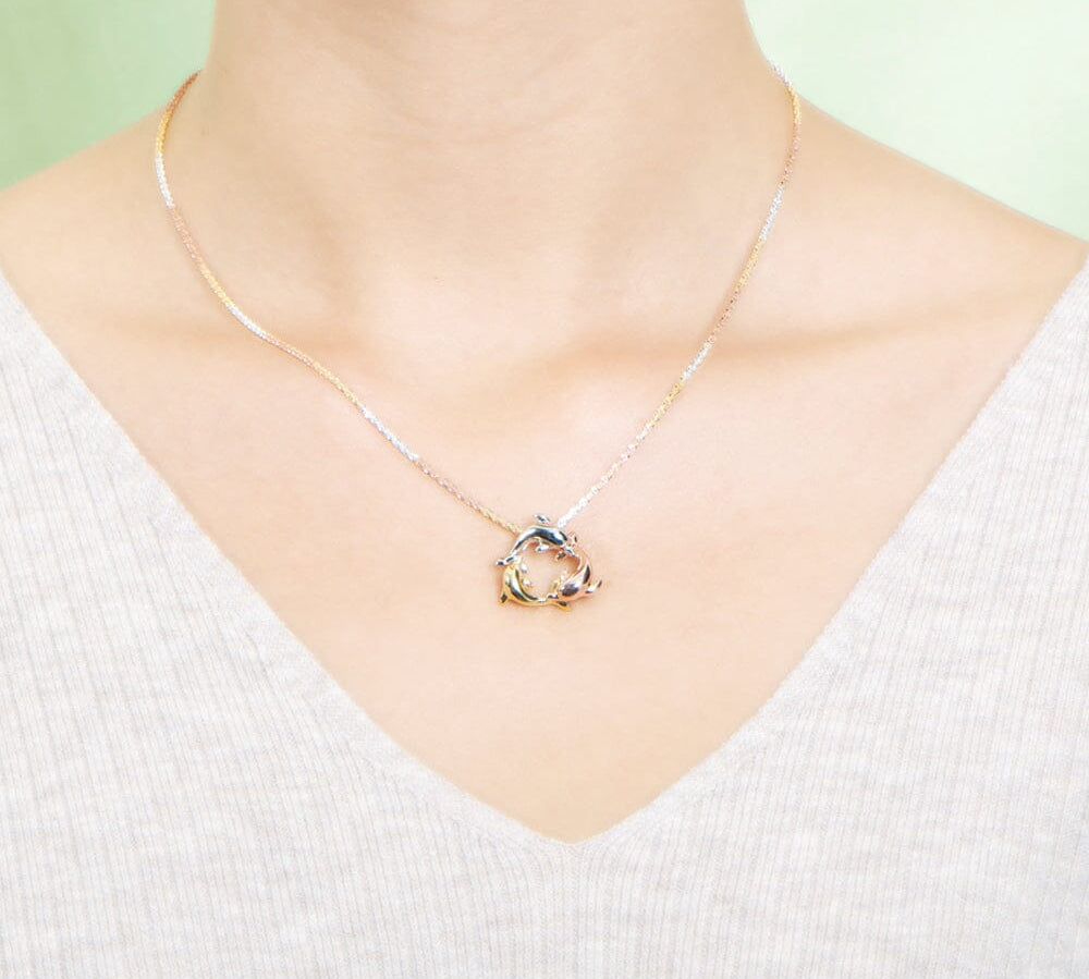 Tri-Color Nai'a Infinity Pendant Pendant Island by Koa Nani 