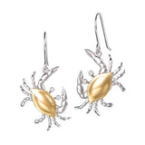Two-Tone Blue Crab Earrings Earrings Island by Koa Nani 