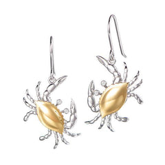 Two-Tone Blue Crab Earrings Earrings Island by Koa Nani 