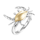 Two-Tone Blue Crab Ring Rings Island by Koa Nani 5.0 