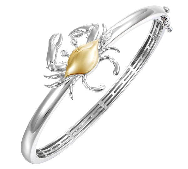 Two-Tone Chesapeake Blue Crab Bangle Bangle Island by Koa Nani 