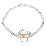 Two-Tone Chesapeake Blue Crab Bracelet Bracelet Island by Koa Nani 