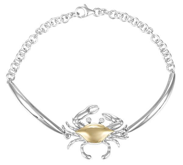 Two-Tone Chesapeake Blue Crab Bracelet Bracelet Island by Koa Nani 