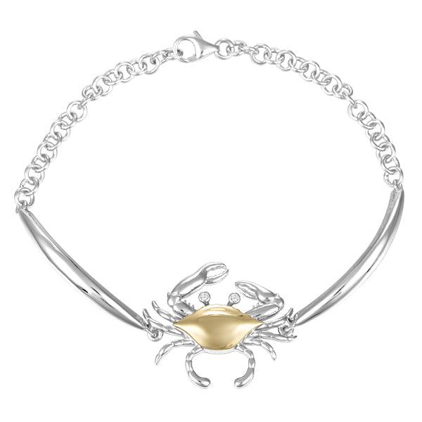 Two-Tone Chesapeake Blue Crab Bracelet Bracelet Island by Koa Nani 