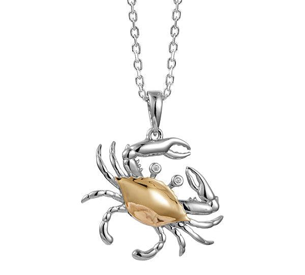 Two-Tone Chesapeake Blue Crab Pendant Pendant Island by Koa Nani 