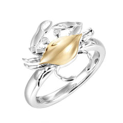 Two-Tone Chesapeake Blue Crab Ring Rings Island by Koa Nani 5.0 