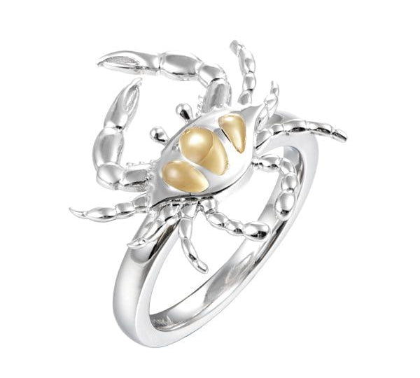 Two-Tone Dungeness Crab Ring Rings Island by Koa Nani 5.0 