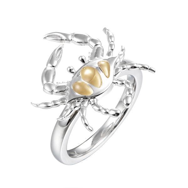 Two-Tone Dungeness Crab Ring Rings Island by Koa Nani 5.0 