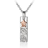 Two-Tone Honu Bar Pendant Pendant Island by Koa Nani 