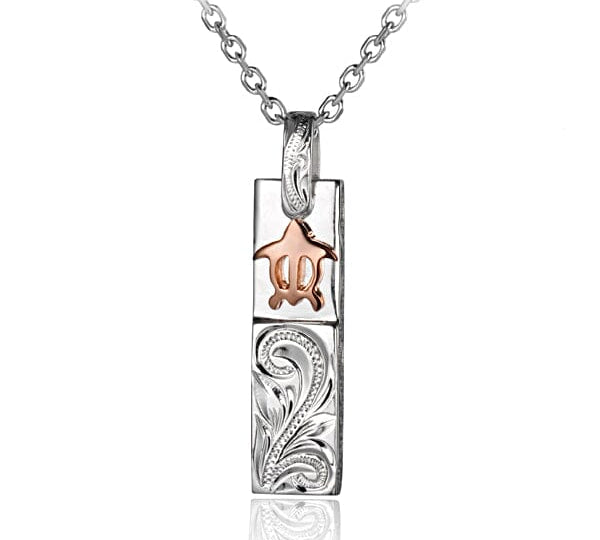 Two-Tone Honu Bar Pendant Pendant Island by Koa Nani 
