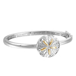 Two-Tone Living Sand Dollar Bangle Bangle Island by Koa Nani 
