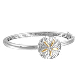 Two-Tone Living Sand Dollar Bangle Bangle Island by Koa Nani 