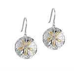 Two-Tone Living Sand Dollar Earrings Earrings Island by Koa Nani 