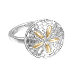 Two-Tone Living Sand Dollar Ring Rings Island by Koa Nani 5.0 