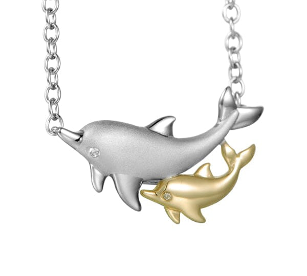 Two-Tone Makuahine Dolphin Necklace Necklace Island by Koa Nani 
