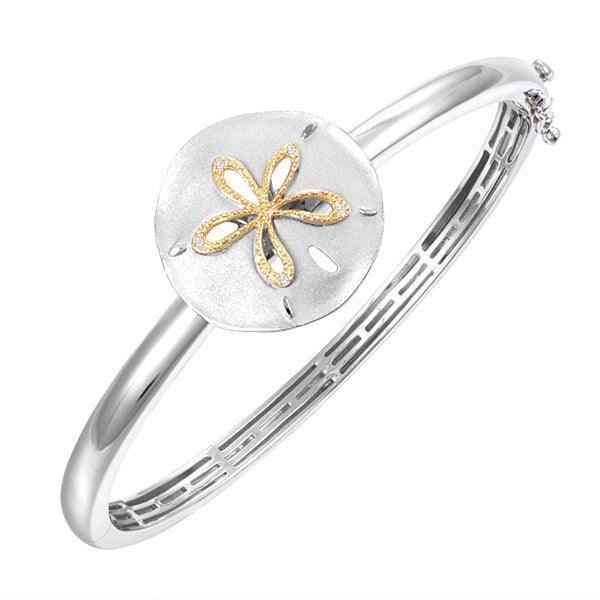 Two-Tone Ocean Isle Sand Dollar Bangle Bangle Island by Koa Nani 