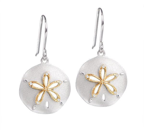Two-Tone Ocean Isle Sand Dollar Earrings Earrings Island by Koa Nani 