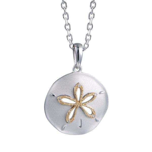 Two-Tone Ocean Isle Sand Dollar Pendant Pendant Island by Koa Nani 