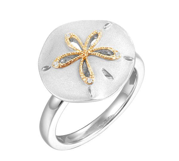 Two-Tone Ocean Isle Sand Dollar Ring Rings Island by Koa Nani 5.0 