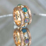 Two-Tone Opal Kamāliʻiwahine Ring Ring Island by Koa Nani 