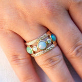 Two-Tone Opal Kamāliʻiwahine Ring Ring Island by Koa Nani 