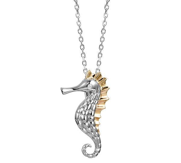 Two-Tone Reef Seahorse Pendant Pendant Island by Koa Nani 