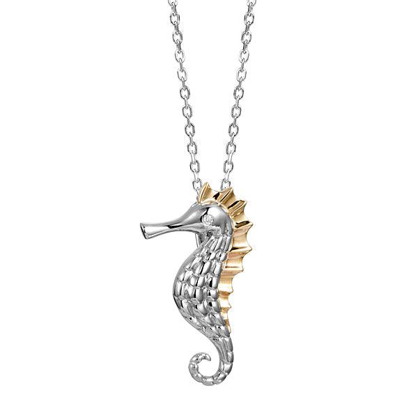 Two-Tone Reef Seahorse Pendant Pendant Island by Koa Nani 