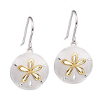 Two-Tone Sand Dollar Earrings Earrings Island by Koa Nani 