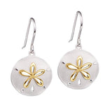 Two-Tone Sand Dollar Earrings Earrings Island by Koa Nani 
