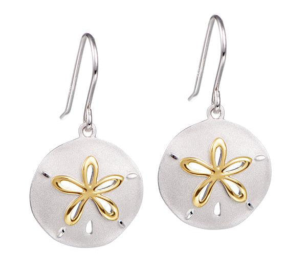 Two-Tone Sand Dollar Earrings Earrings Island by Koa Nani 