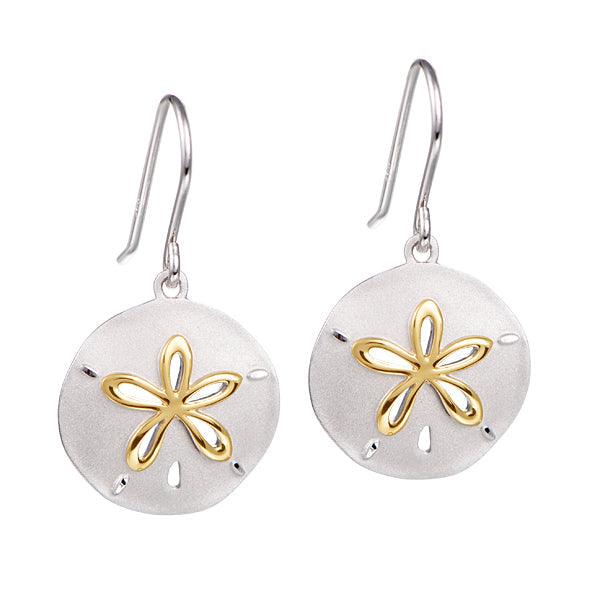 Two-Tone Sand Dollar Earrings Earrings Island by Koa Nani 