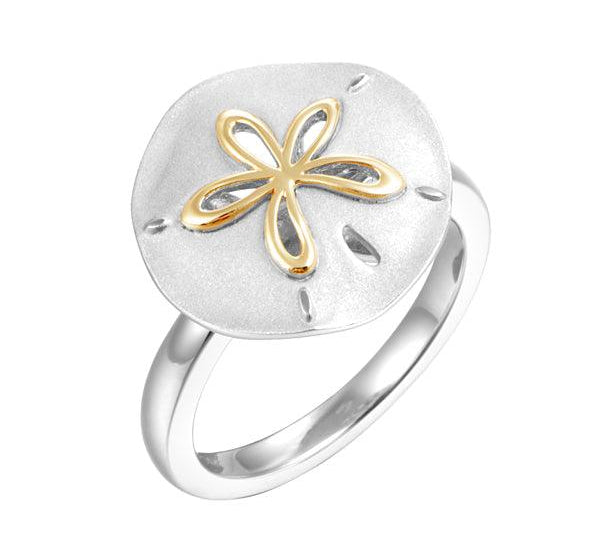Two-Tone Sand Dollar Ring Rings Island by Koa Nani 5.0 