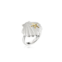 Two-Tone Sea Breeze Shell Ring Ring Island by Koa Nani 