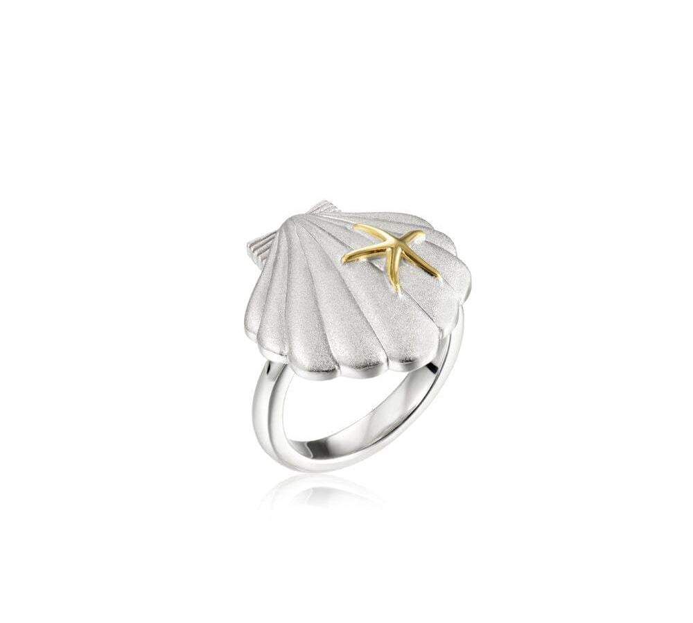 Two-Tone Sea Breeze Shell Ring Ring Island by Koa Nani 