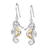 Two-Tone Seahorse Earrings Earrings Island by Koa Nani 