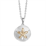 Two-Tone Seashore Sand Dollar Pendant Pendant Island by Koa Nani 