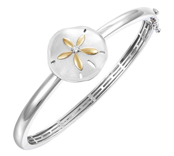 Two-Tone Sunset Sand Dollar Bangle Bangle Island by Koa Nani 