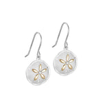Two-Tone Sunset Sand Dollar Earrings Earrings Island by Koa Nani 