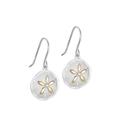 Two-Tone Sunset Sand Dollar Earrings Earrings Island by Koa Nani 