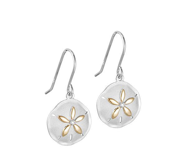 Two-Tone Sunset Sand Dollar Earrings Earrings Island by Koa Nani 