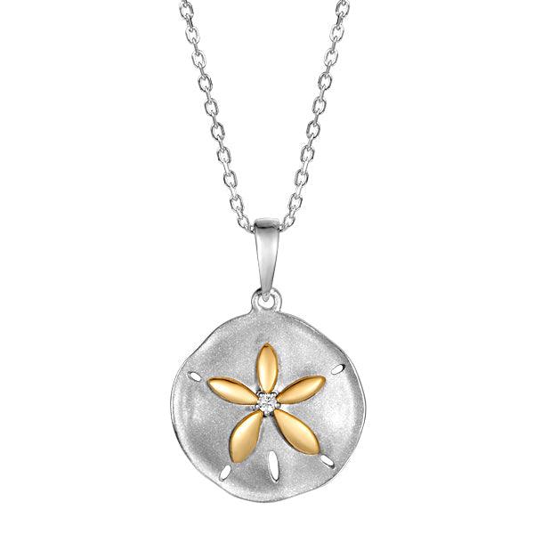 Two-Tone Sunset Sand Dollar Pendant Pendant Island by Koa Nani 