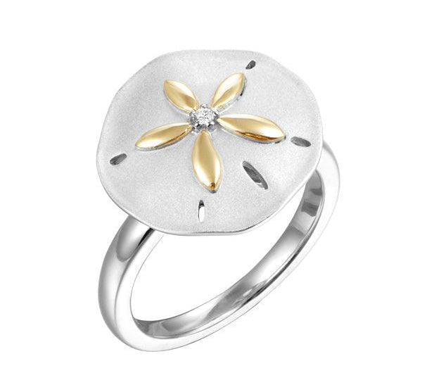 Two-Tone Sunset Sand Dollar Ring Rings Island by Koa Nani 5.0 