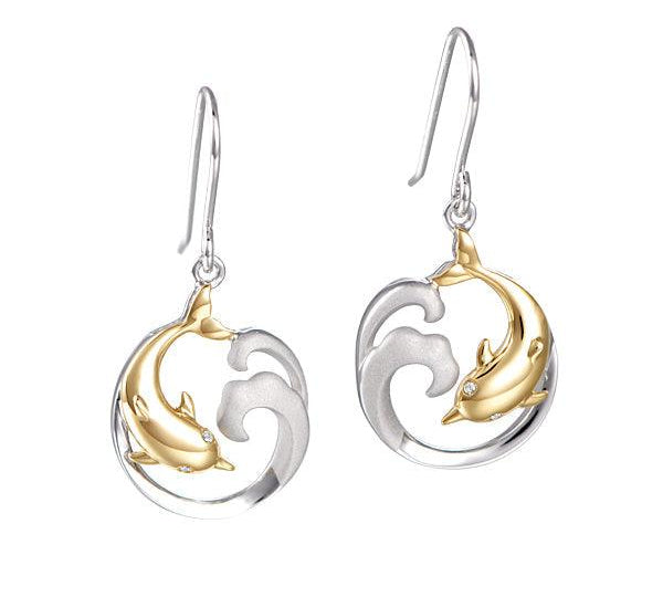 Two-Tone Swimming with Naia Earrings Earrings Island by Koa Nani 