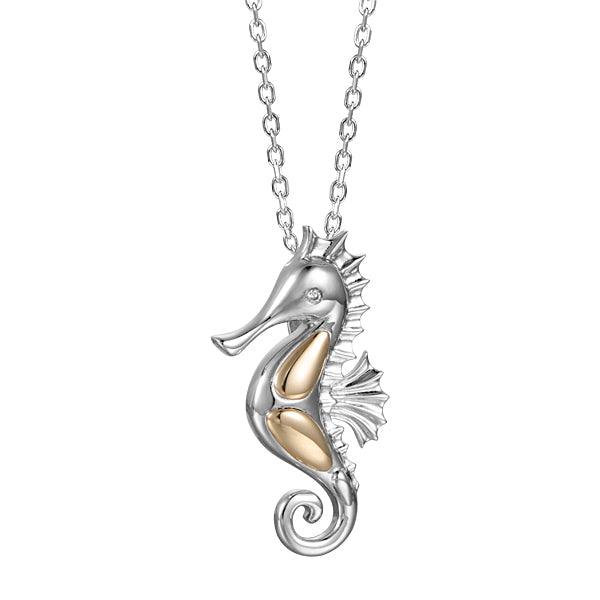 Two-Tone Wahine Sea Horse Pendant Pendant Island by Koa Nani 