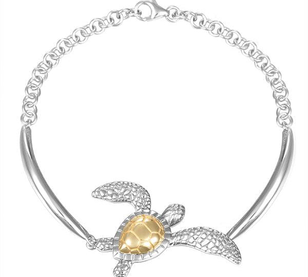 Two-Tone Waikiki Honu Bracelet Bracelet Island by Koa Nani 